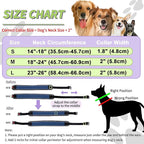 Martingale No Pull Dog Collar for Large Medium Dogs Training Walking, Heavy Duty Nylon Reflective Adjustable Anti Pull Slip Collar with Buckle S Dark Blue