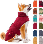 KYEESE Dog Coat Warm Pet Winter Puffer Coat with Leash Hole Windproof Dog Coats for Small Dogs Soft Pet Sweater for Cold Weather Waterproof Dogs Jacket with Fleece Lined Thick Pets Clothes with Pocket