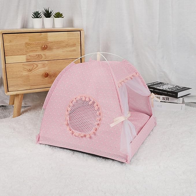 Pet Tent House Dogs Bed Portable Removable Puppies Cat Indoor Outdoor Kennels Cave