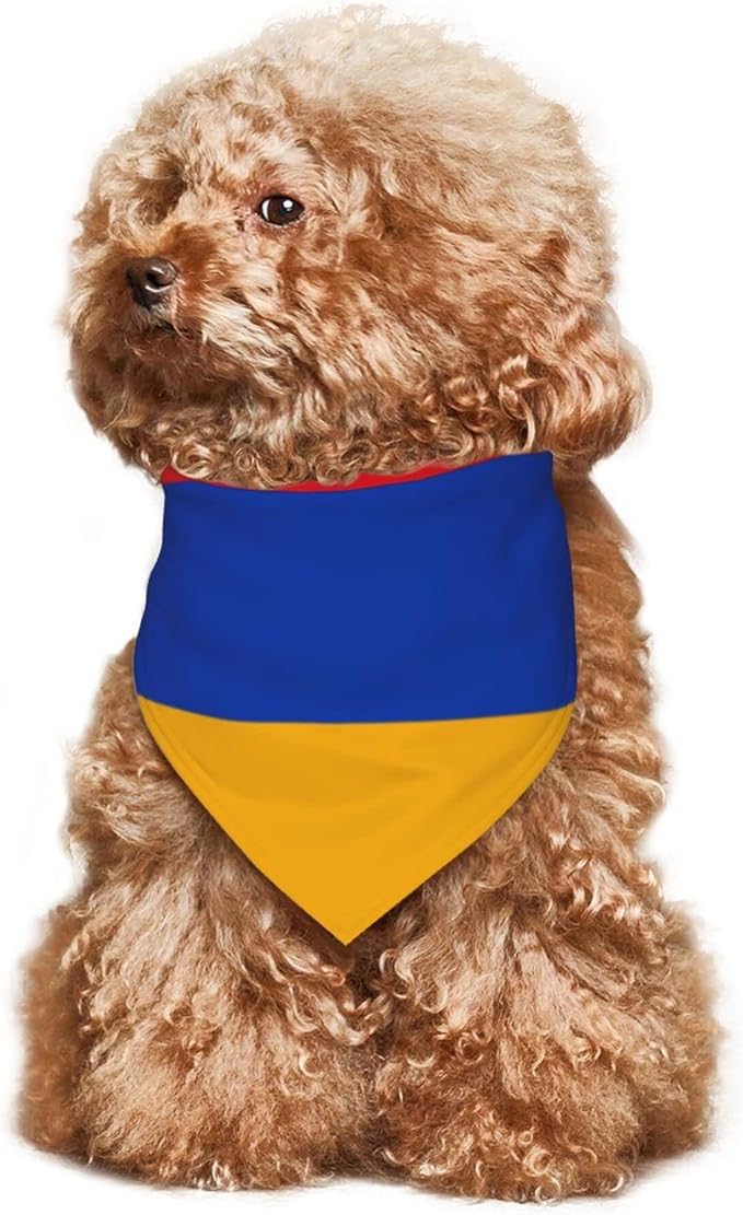 Dog Bandanas Armenian Flag Pet Bandana Scarf Triangle Bibs Kerchief Accessories for Dogs Cats