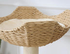 SHENGOCASE 18" Large Cat Tower Tree Add ons Accessories Replacement Part Basket Bed, Handwoven Wicker Rattan Nest Bowl with Soft Cushion