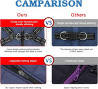 Dog Winter Coat,Warm Jacket Paded Fleece Pet Vest with Built in Harness, Windproof Reflective Cozy Adjustable Snow Pet Coat Clothes with Zipper for Small Medium Large Dogs
