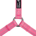 EXCELLENT ELITE SPANKER No Pull Dog Harness Reflective Nylon Vest L-Shaped Adjustable Easy Pet Harness for Small Medium Large Breeds Dogs Walking Training Black Red(Pink-XL)