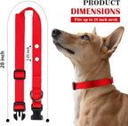 1 Inch Dog Shock Collar Replacement Strap with 2 Holes - Compatible with Most Brands of Ecollar Dog Fences and Training Collars, Red