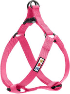 Pawtitas Solid Step-in Dog Harness – Adjustable No-Pull Vest for Puppies to Seniors, Safe & Comfortable L Pink