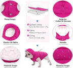 Windproof Waterproof Dog Coat Fleece & Cotton Lined Warm Jacket, Cold Weather Pet Apparel Clothes Vest for Small to Large Dogs (XL, Pink)