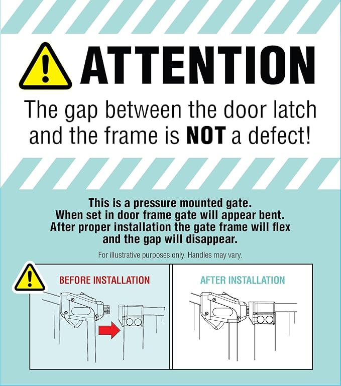 Regalo Safety 56-74.5" Super Wide Baby Gate for Doorways & Open Spaces, Wall Mounted Configurable Safety Gate with Walk-Through Door for Babies, Toddlers & Pets, Black