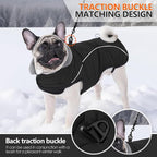 Dog Coats for Medium Large Dogs, Winter Puffer Jacket Waterproof, Warm Fleece Dog Vest with D-Ring, Drawstring & 2 Hidden Elastic Bands, Quilting Large Pet Warm Jackets for Cold Weather