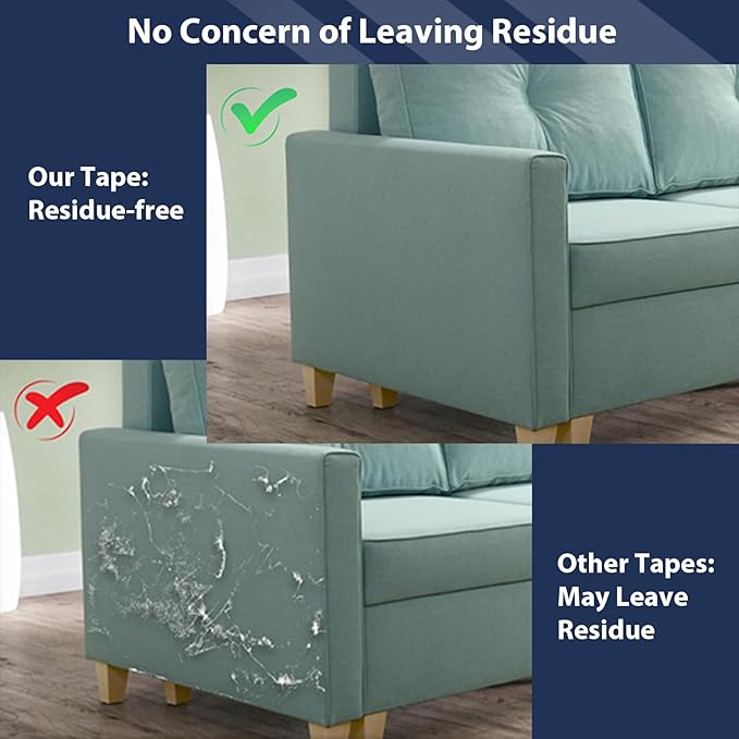 Anti Cat Scratch Furniture Protector, Transparent Self-Adhesive Couch Furniture Protectors from Cats Scratching Claws, Cat Scratch Couch Protector (17.5"X13")