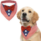 FUAMEY Dog Tuxedo American Flag for Large Dogs,Dog Formal Suit Dogs Attire Pet Bow Tie Puppy Party Costumes Cat Tux Outfits Pets Bandana Cosplay Adjustable Bowties 4th of July Independence Day XL
