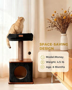 Modern Cat Tree for Indoor Cats, Nordic Loft Style, Cat Tower for Kitten with Sisal Scratching Posts, Soft Padded Beds & Cozy Condos, Floor-Mounted for Kittens & Adult Cats