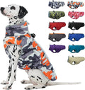 Medium Dog Coat Dog Winter Jacket Warm Dog Coat with Harness Reflective Dog Snow Jacket Water-Resistant Dog Vest Zip Up Snowsuitfor Medium Dogs Jack Russell, Mini Schnauzer Orange-Camouflage