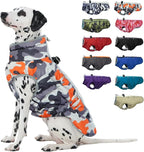 Medium Dog Coat Dog Winter Jacket Warm Dog Coat with Harness Reflective Dog Snow Jacket Water-Resistant Dog Vest Zip Up Snowsuitfor Medium Dogs Jack Russell, Mini Schnauzer Orange-Camouflage