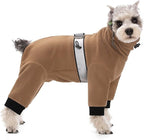 Polar Fleece Dog Coats for Small Medium Dogs, Winter Jacket Sweater Vest Bodysuit, Four-Legged Warm Clothes Pajamas