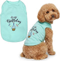 Parisian Pet Dog Shirt – 100% Cotton Shirts for Large Dogs – Blue Sleeveless Pet Clothes – Lightweight and Breathable Dog Birthday Shirt – Boy Dogs Clothes - Stretchy Pet T Shirts