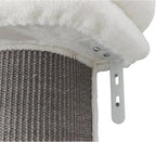 TRIXIE Acadia 63-in Cat Tower with Wall Supports, Oversized Sisal Scratching Post, Three Platforms, Removable Bed, Gray