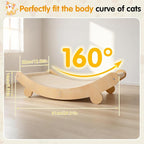 Cat Scratcher Bed Sisal Cat Scratching Bed Hammock for Indoor Cats Sisal Chair Scratch Post Scratching Mat for Large Cats Scratcher Lounger, Wooden Cat Furniture