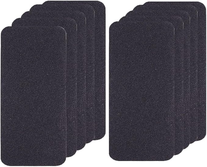 10pcs Cat Scratching Manicure Strips - Nail File for Cats Scratch Liner for Litter Box Furniture Door Floor Peel Stick Scratching Sandpaper (Black 10pcs)