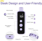 Bousnic Dog Shock Collar for 2 Dogs - (8-120lbs) Waterproof Rechargeable Electric Dog Training Collar with Remote for Small Medium Large Dogs with Beep Vibration Safe Shock Modes(Purple)