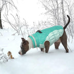 Lelepet Dog Coat Warm Dog Winter Coat Waterproof Dogs Jacket with Harness Built in Reflective Pet Fleece Vest Zip-Up Cold Weather Coats for Large Dogs Turtleneck Windproof Boston Terrier Mint Green