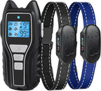 Shock Collar for Dogs 2 Dogs (15-120lbs) 2000FT Dog Shock Collar with Remote Control IPX7 Waterproof Dog Training Collar with Remote 4 Safe Modes Rechargeable Lock Flash Light for All Breeds Clear
