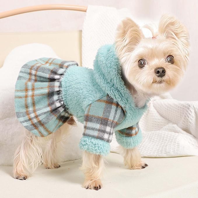 Dog Hoodie Dog Sweater Puppy Clothes for Small Dogs Boy Girl Pet Hoodies for Dogs Cold Weather Doggie Coats Fall Doggy Sweatshirt for Chihuahua Yorkie Cat Sweater Costumes, M, Green