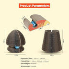 Kitty Kurlz Magic Organ Cat Scratcher Toy, Expandable Cardboard Cat Scratching Board, Interactive Cat Tunnel & Cat Bed with Bell Ball, Helps Protect Furniture & Keep Cats Active