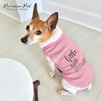 Parisian Pet Dog Shirt – 100% Cotton Shirts for Large Dogs – Sleeveless Miss Attitude Pink Puppy Clothes – Breathable and Soft Girl Dog Clothes - Stretchy Pet Apparel - Summer Tshirts for Dogs