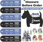 PETCARE Plaid Dog Dress Bow Tie Harness Leash Set for Small Dogs Cats Girl Cute Princess Dog Dresses Spring Summer Puppy Bunny Rabbit Clothes Chihuahua Yorkies Pet Outfits