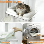 KAWHBET 68in Cat Tree,Cute Cat Tower Big Multi-Level Cat Tower for Large Cats with Removeable Cushion,Hammocks Sisal Scratching Posts,Condos,for to Play and Sleep Cat Tree for Indoor Cats (White)