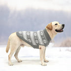 KOOLTAIL Cable Knit Dog Sweater Turtleneck, Cold Weather Pullover Classic Knitwear, Snowflake Pattern Thick Warm Winter Pet Clothes, Dog Christmas Sweater for Small Medium Large Dogs Cats, Grey M