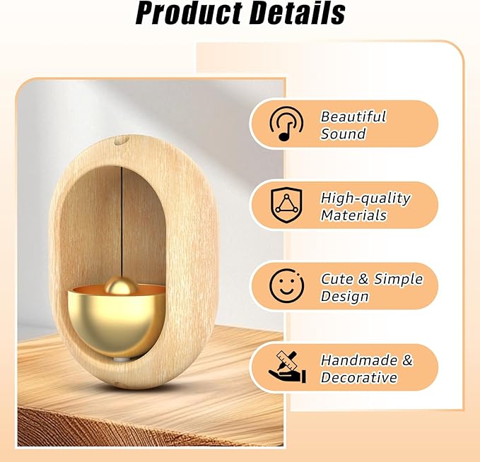 Shopkeepers Bell for Door Opening,Magnetic Door Chime for Business When Entering,Bells for Door Entry Alert,Vintage Door Bell for Store,Office,Home
