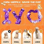 3 Pack Dog Chew Toys for Aggressive Chewers,Indestructible Dog Toy for Medium Large Dogs, Durable Chew Toys to Keep Dogs Busy,Super Chewer with Tough Nylon, Reduce Boredom & Anxiety（Bacon Flavored）