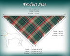 Christmas Dog Bandanas 2PCS-XLarge,Holiday Scarf Two-Sided with Tassels Edges,Stylish Triangle Dog Outfit for Boy and Girl,Winter Christmas Classic Red Green Plaid Pet Costume for Extra Large Dogs