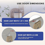 4-Level Door Hanging Cat Climber Door Mounted Vertical Cat Tree Tower with Felt Planks & Velvet Pads for Indoor Cats with Non-Marking Installation (60“H x 24.4" L x 13.4" W)