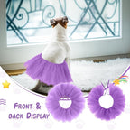 Dog Tutu Tulle Tutu for Dogs Small Large Medium Puppy Dress Ballerina Costume Skirt for Holiday Puppy Cats Bunny Pet Outfit Birthday Wedding Party Photo Prop Supplies(Purple)