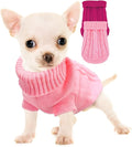 2 Pack Dog Sweaters for Small Dogs, Chihuahua Yorkie Sweater, Dog Clothes for Small Dogs, Winter Warm Pullover Clothing, Pet Cat Cold Weather Puppy Clothes Outfits M