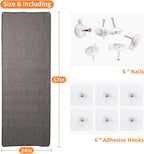Extra Large Cat Wall Climbing Carpet, 67"X 24" Thickened &Tall Cat Scratch Pad with 8 Nails, Door Hanging Sisal Pet Scratcher Mat for Furniture Couch Sofa Protector(Grey)