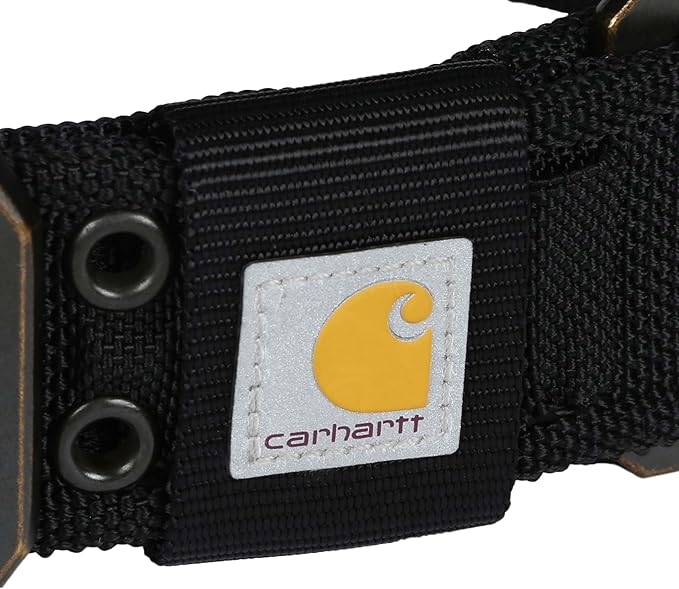 Carhartt Pet Fully Adjustable Wide Webbing Collar for Dogs, Heavy Duty Nylon for Walking & Training, Black, Large