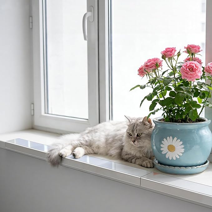 Ultra Clear Window Sill Protector - Scratch & Chew Proof Pet Guard for Dogs & Cats, Easy Install Transparent Ledge Cover, No Residue