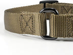 Premium Nylon Adjustable Martingale Dog Collars,Escape-Proof,Soft and Silky,Heavy Duty D-Ring for Active Medium Dogs Helper. (Military Green, Medium)