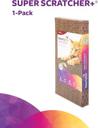 SmartyKat Super Scratcher+ Corrugated Cat Scratcher, Catnip Infusion Technology - Brown, Double Wide