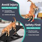 Dog Ramp for Bed, Adjustable Pet Ramps for Dog to Get on Bed, Non-Slip Rubber Surface - Folding Wooden Dog Ramp for Small/Large/Old Dogs, Adjustable up to 19.5 inch High Beds