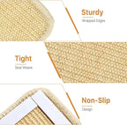 5 Pcs Cat Scratcher Mat, 15.7X 8 Inch Sisal Cat Scratching Pad with Adhesive Loop Tape, Natural Scratch Pad Rug for Cat Grinding Claws Nails Furniture Protector for Sofa Chair Couch