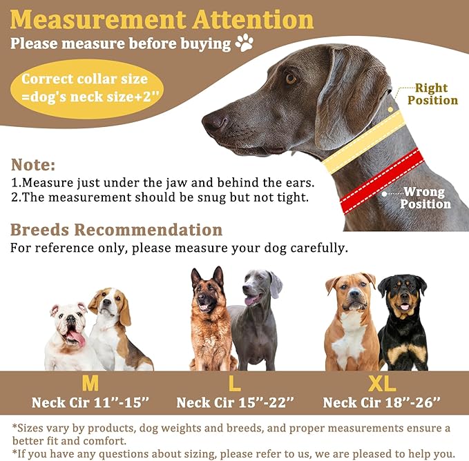 Mayerzon Martingale No Pull Dog Collar, Reflective Walking Collar for Large Medium Dogs Pitbull Belgian Malinois Doberman That Pull, Anti Pull Dog Collar with Buckle for Training Hunting