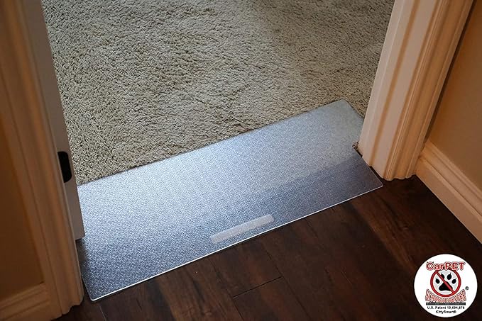 KittySmart Carpet Scratch Stopper Dual Flooring - Stop Cats from Scratching Carpet at Doorways Instantly – Professionally Pre-Cut – Requires No Cutting or Modification - 5 Year Warranty