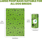 Dog Poop Bags Rolls 420 Counts: TVOOD Extra Thick Poop Bags for Dogs Leak-proof Scented Pet Waste Bags for Doggie Poo - with 2 Dispenser, Green