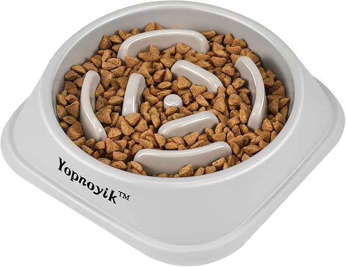 Slow Feeder Dog Bowls for Healthy Eating, Non-Slip and Anti-Choking Design, Reduces Bloating & Overeating for Large Dogs, Easy to Clean