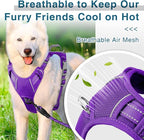 BARKBAY Dog Harness No Pull with ID Tag Pocket - Heavy Duty, Reflective, Easy Control for Large Dogs(Purple,XL)