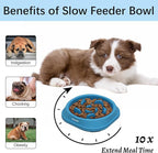 MateeyLife Small Slow Feeder Cat Bowls 2PCS, Anti-Choking Puzzle Cat Food Bowls, Anti-Slip Interactive Dog Feeding Slow Down Eating, Bloat Stop Maze Dishes Dog Feeder for Small Breeds 1 Cup